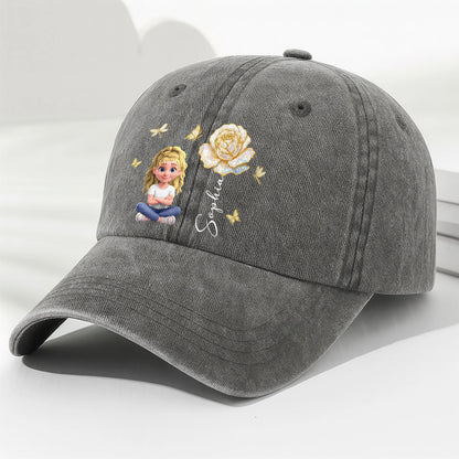 Celebrate Your Unique Bond, Girl And Rose Themed Cap