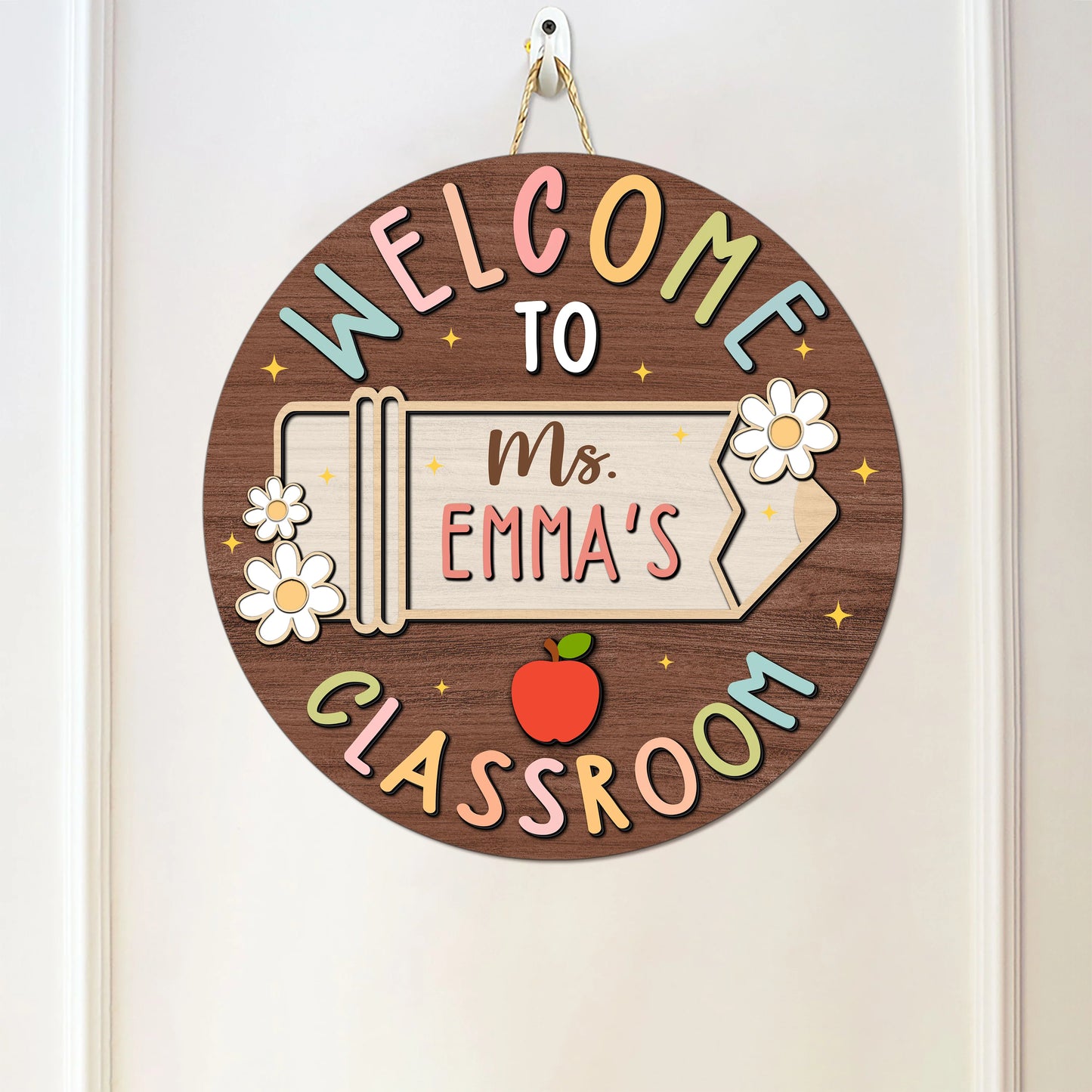 Wood Sign detail view for Teacher