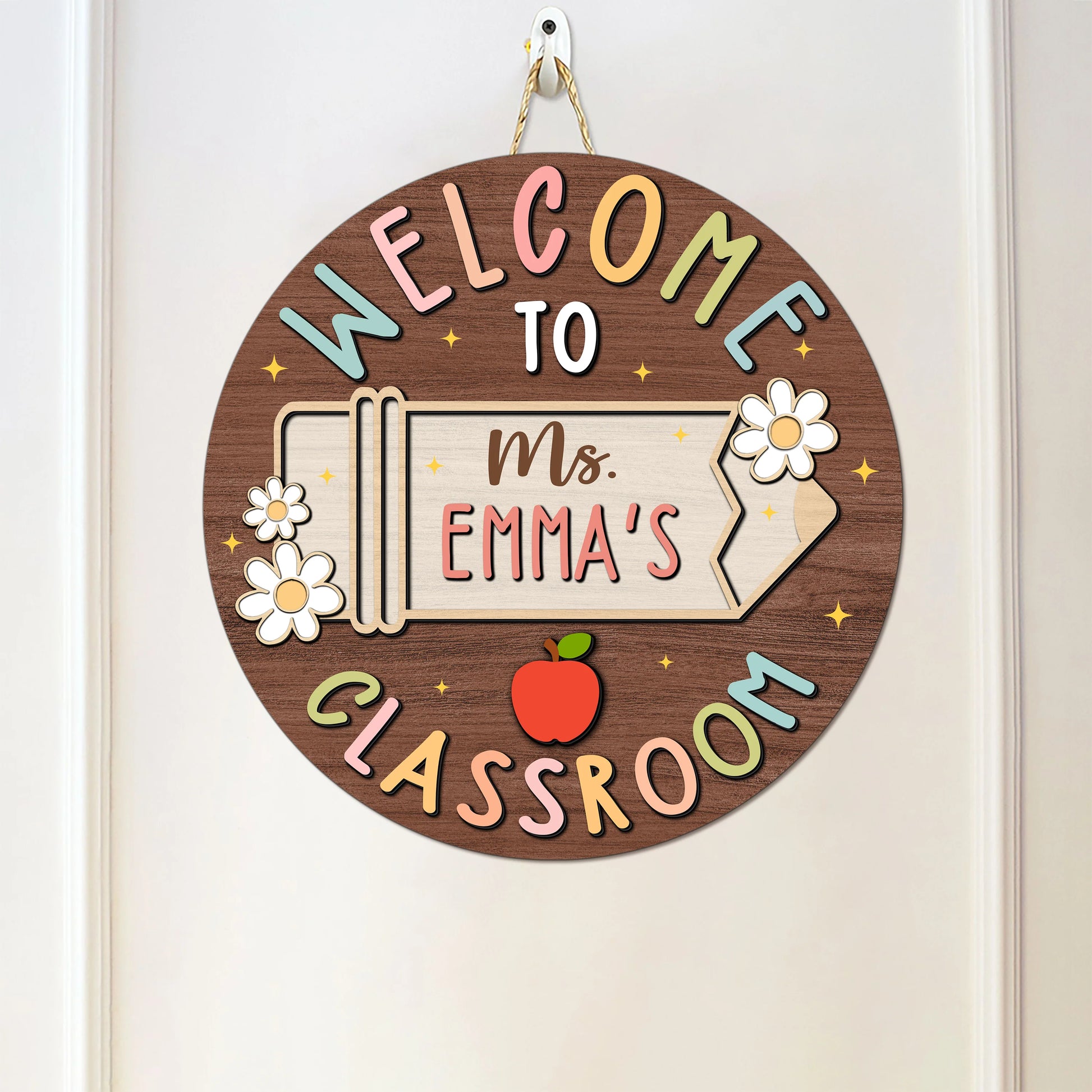 Wood Sign detail view for Teacher
