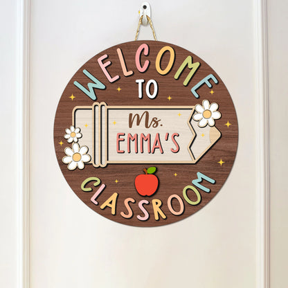 Wood Sign detail view for Teacher