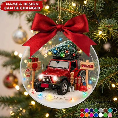 Custom Off-Road Adventure Christmas Ornament - Personalized Name Acrylic Keepsake Gift