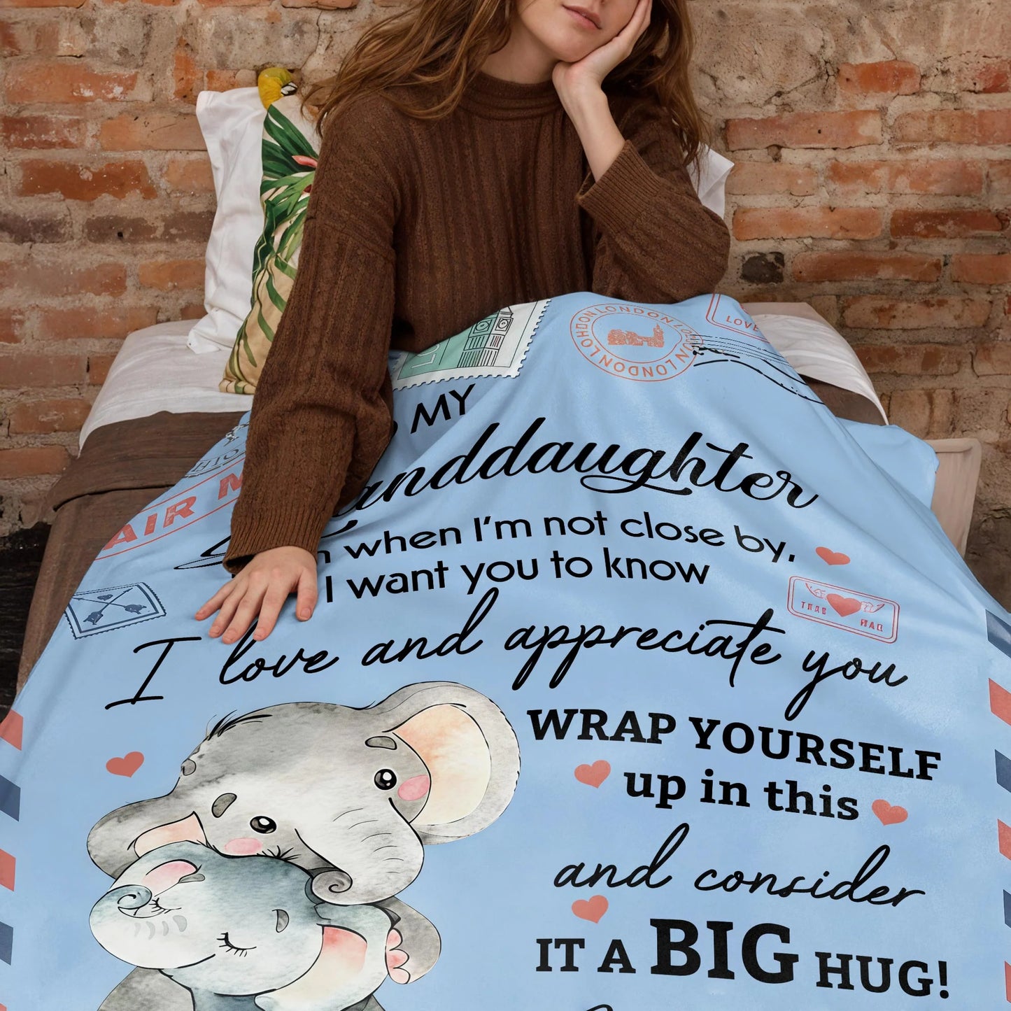 Personalized Granddaughter Blanket personalization view for Daughter/Granddaughter