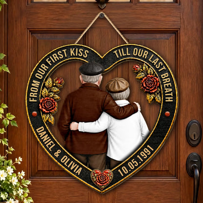 Till Our Last Breath Personalized Wood Sign - Custom Anniversary Keepsake for Couples