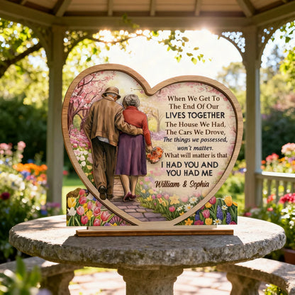 "When We Get To The End Of Our Lives Together" Personalized Wooden Plaque - Anniversary Gift for Husband & Wife