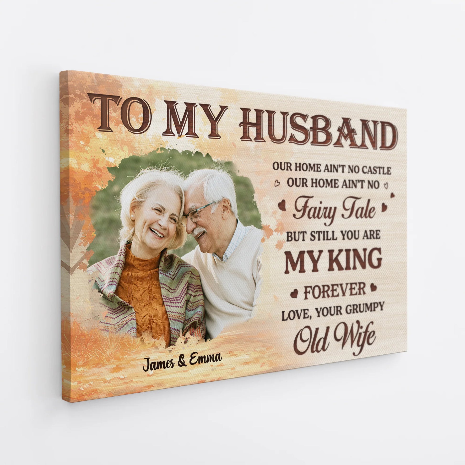 Personalized Canvas Prints For Couples personalization view for Wife