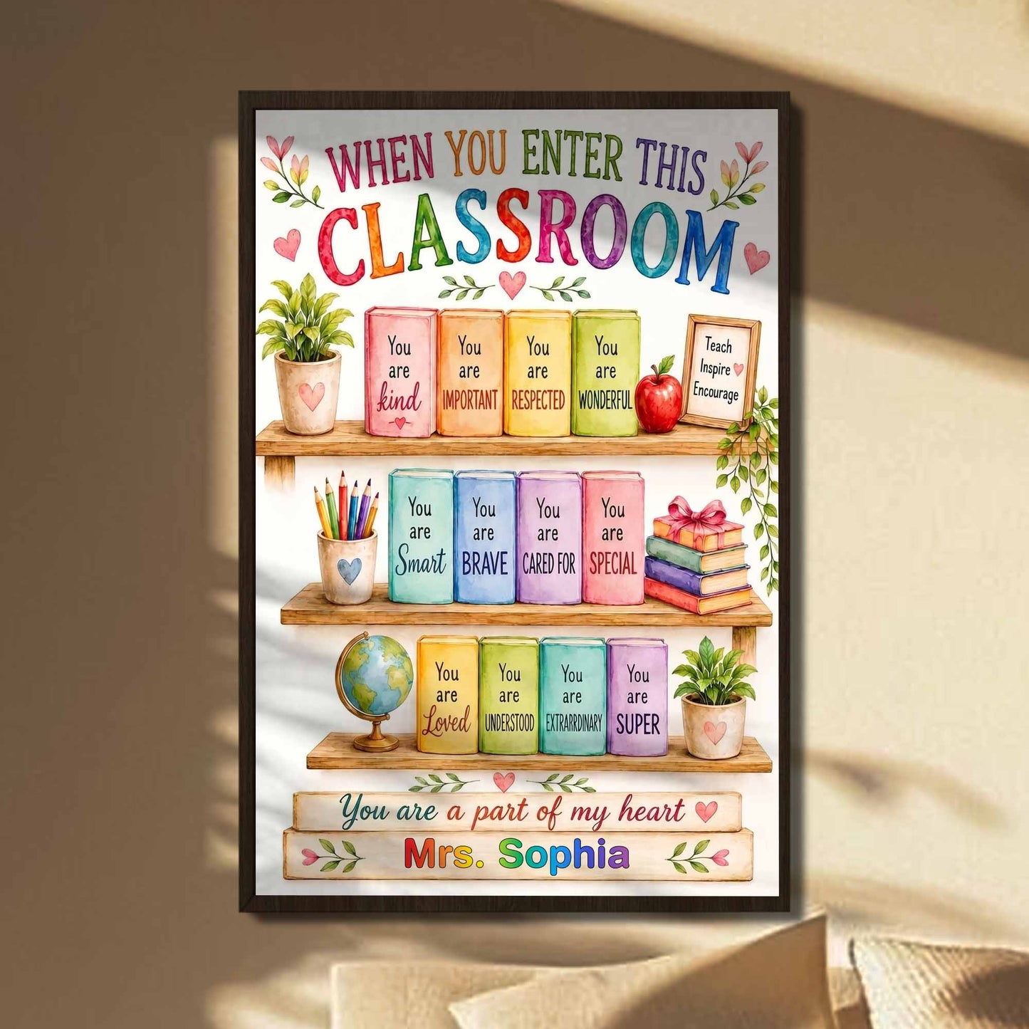 Personalized Teacher Appreciation Poster personalization view for Teacher