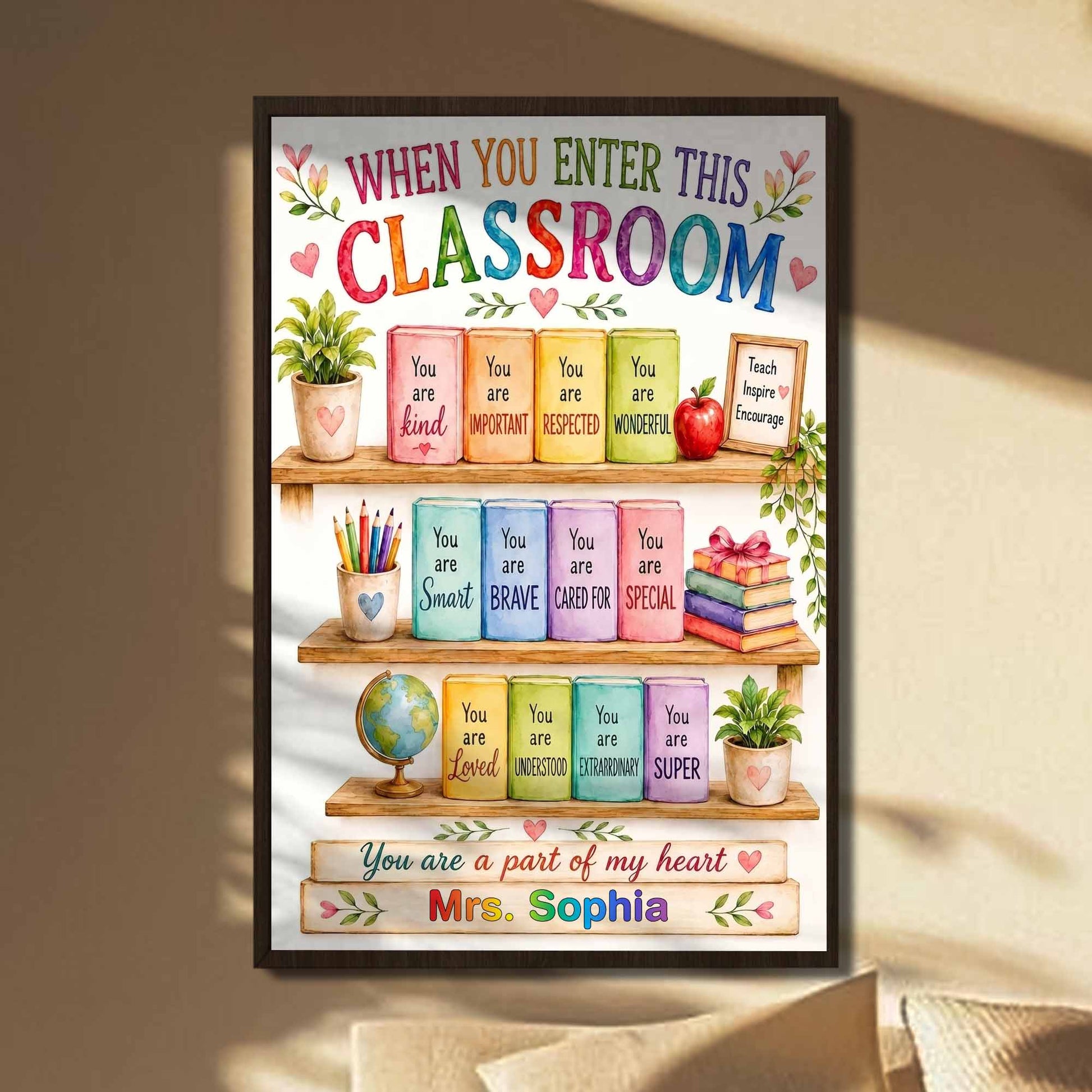 Personalized Teacher Appreciation Poster personalization view for Teacher