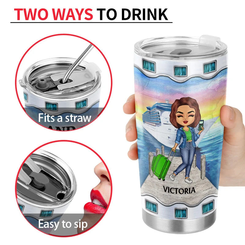 Just A Girl Who Loves Cruising - Personalized Cruise Tumbler Gift For Vacation Lovers