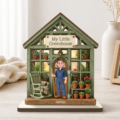 Custom Greenhouse Wooden Plaque personalization view for Mom