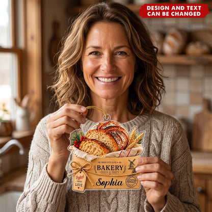 "In My Sourdough Era" Personalized Bread Ornament - Custom Acrylic Christmas Gift for Bakers