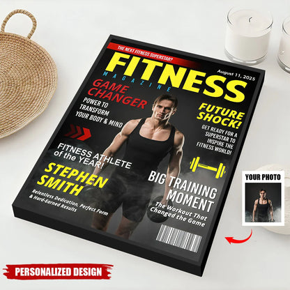 Custom Fitness Magazine Cover Poster personalization view for Boyfriend