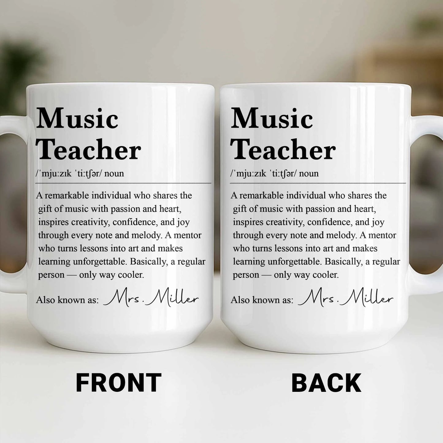 Personalized Music Teacher Gift for Teacher with personalized design details for meaningful gifting image 10