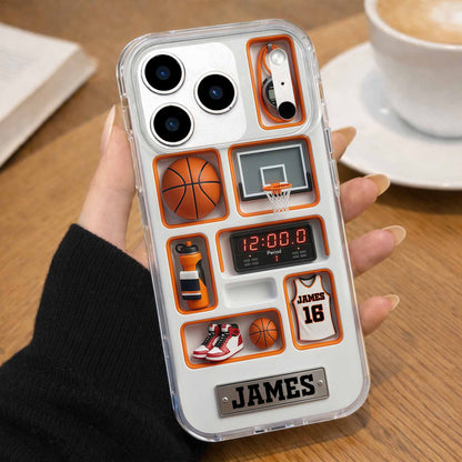 Personalized Basketball Phone Case - Custom Jersey & Hoop Sports Gift for Basketball Lovers