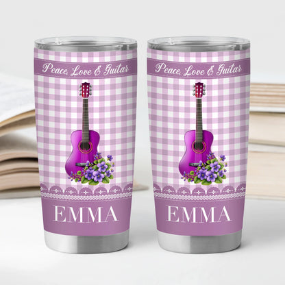 Just A Girl Who Loves Her Guitar - Personalized Tumbler for Guitar Lovers