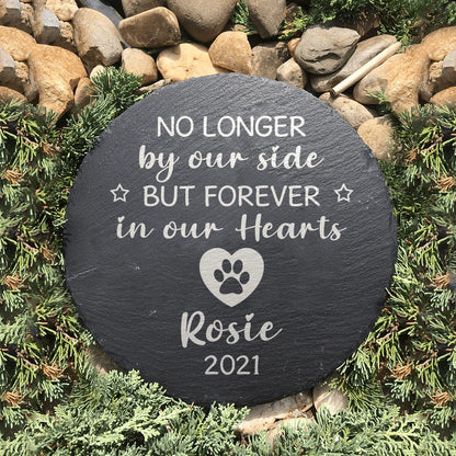 PRINTS10 No Longer By Our Side But Forever In Our Heart Pet Stone Personalized Gift K228 890027