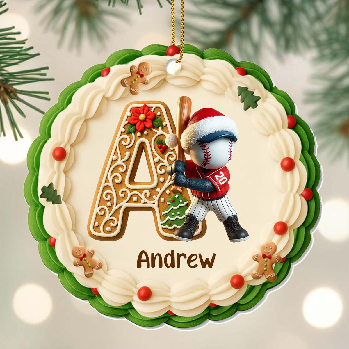 Joyful Celebration With Baseball Player And Gingerbread
