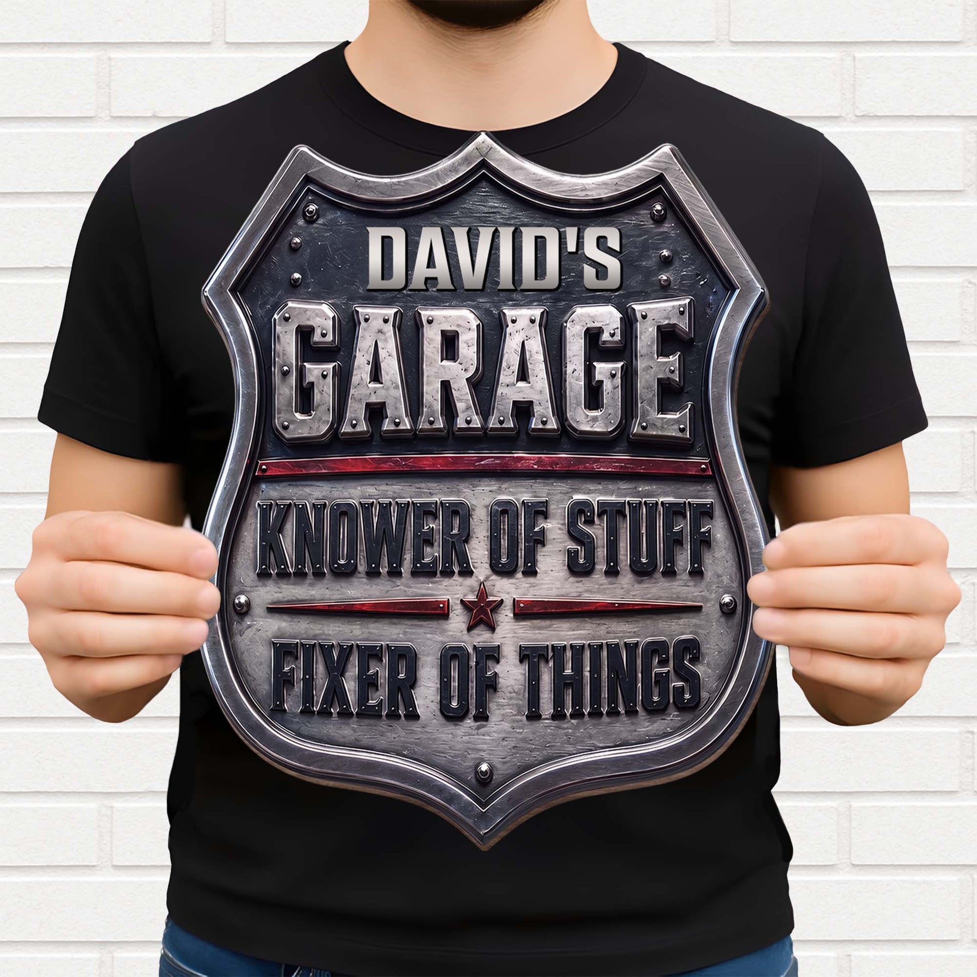 Wood Sign material and size view - Custom Garage Wood Sign