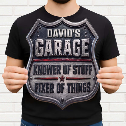 Wood Sign material and size view - Custom Garage Wood Sign