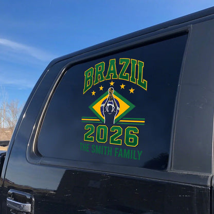 Custom 2026 World Cup Car Sticker for Dad with personalized design details for meaningful gifting