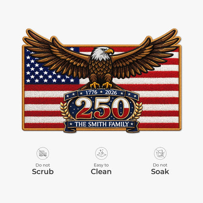 America 250th Custom Doormat - Personalized 4th of July Gift for Family
