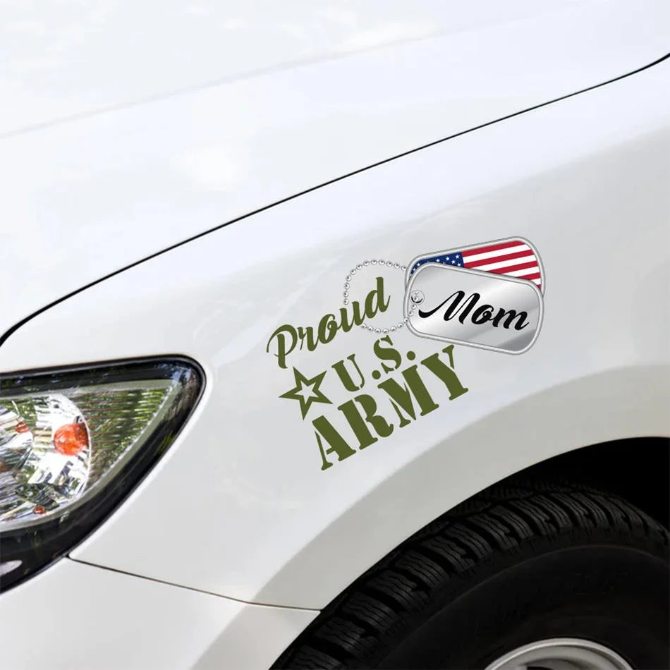 Proudly Support Custom Military Mom Decals Personalize Family Sticker H2511 Trna