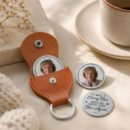Always Near Memorial Photo Pocket Hug - Personalized Keepsake Sympathy Gift for Family