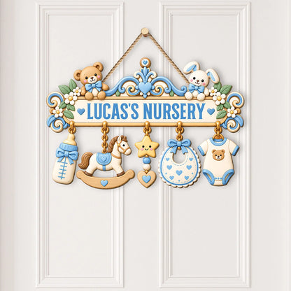 Personalized Nursery Wood Sign - Custom Baby Name Plaque for Newborn Nursery Decor