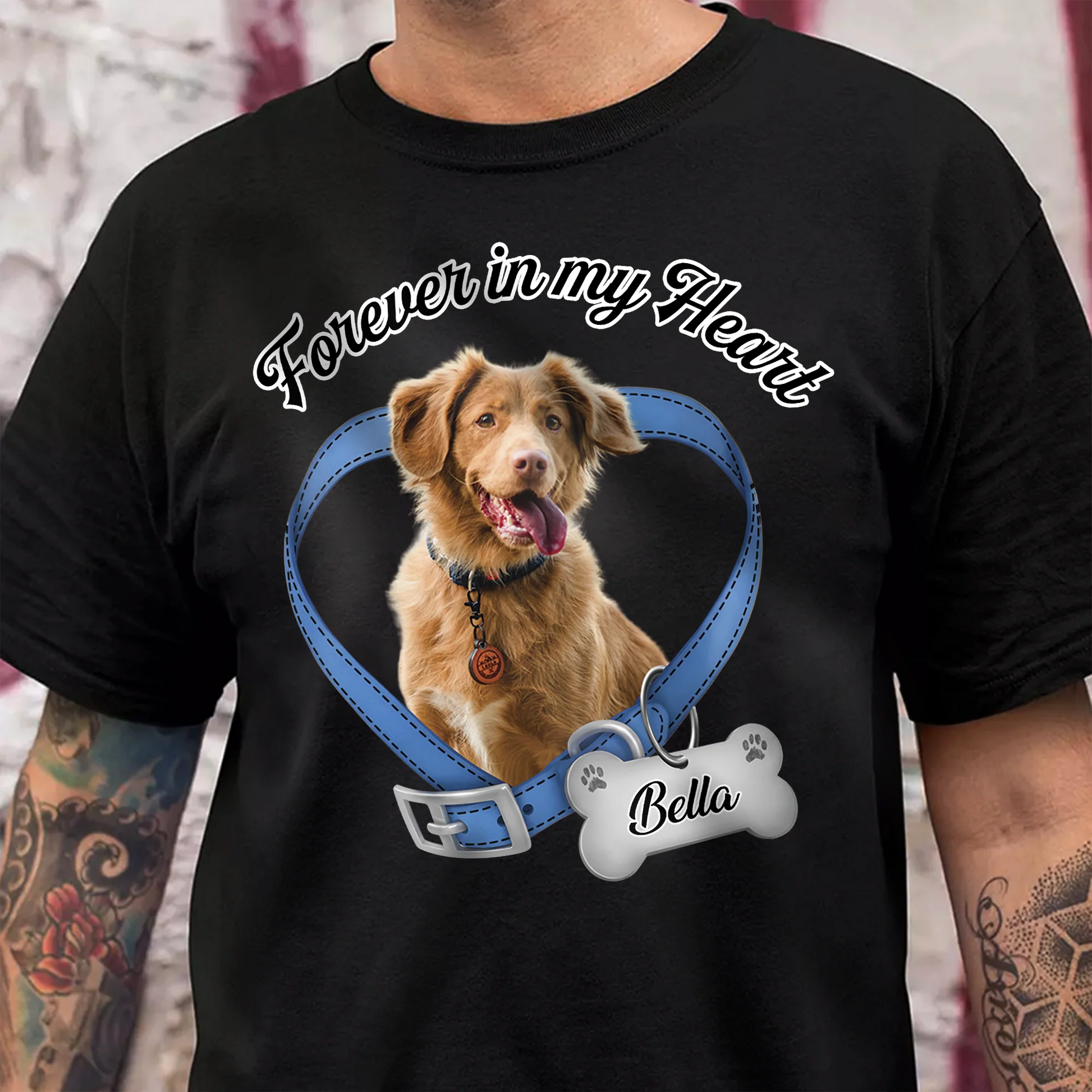 Forever In My Heart - Custom Pet Photo Memorial T-Shirt
