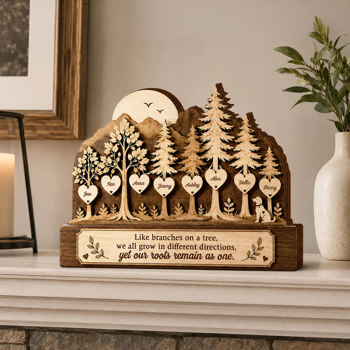Plaque gift-ready design for Family