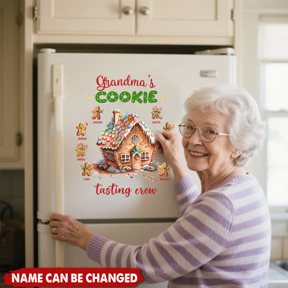 Grandma's Cookie Tasting Crew Custom Christmas Decal for Grandma