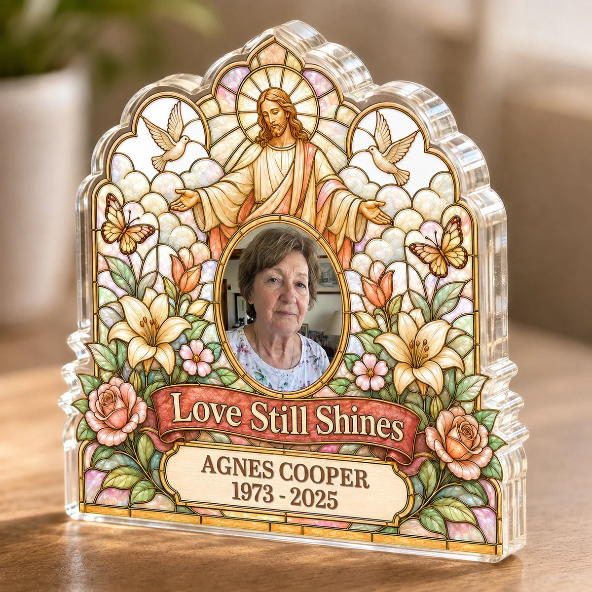 Love Still Shines Personalized Acrylic Plaque - Custom Memorial Keepsake for Family Bereavement
