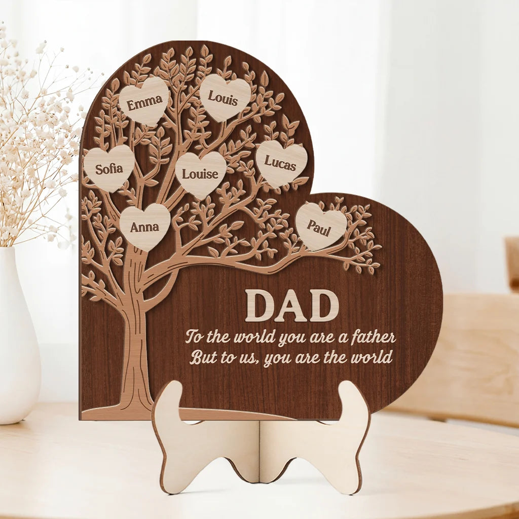 To The World You Are A Mother - Personalized Family Tree Wooden Plaque