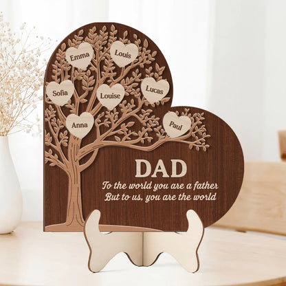 To The World You Are A Mother - Personalized Family Tree Wooden Plaque