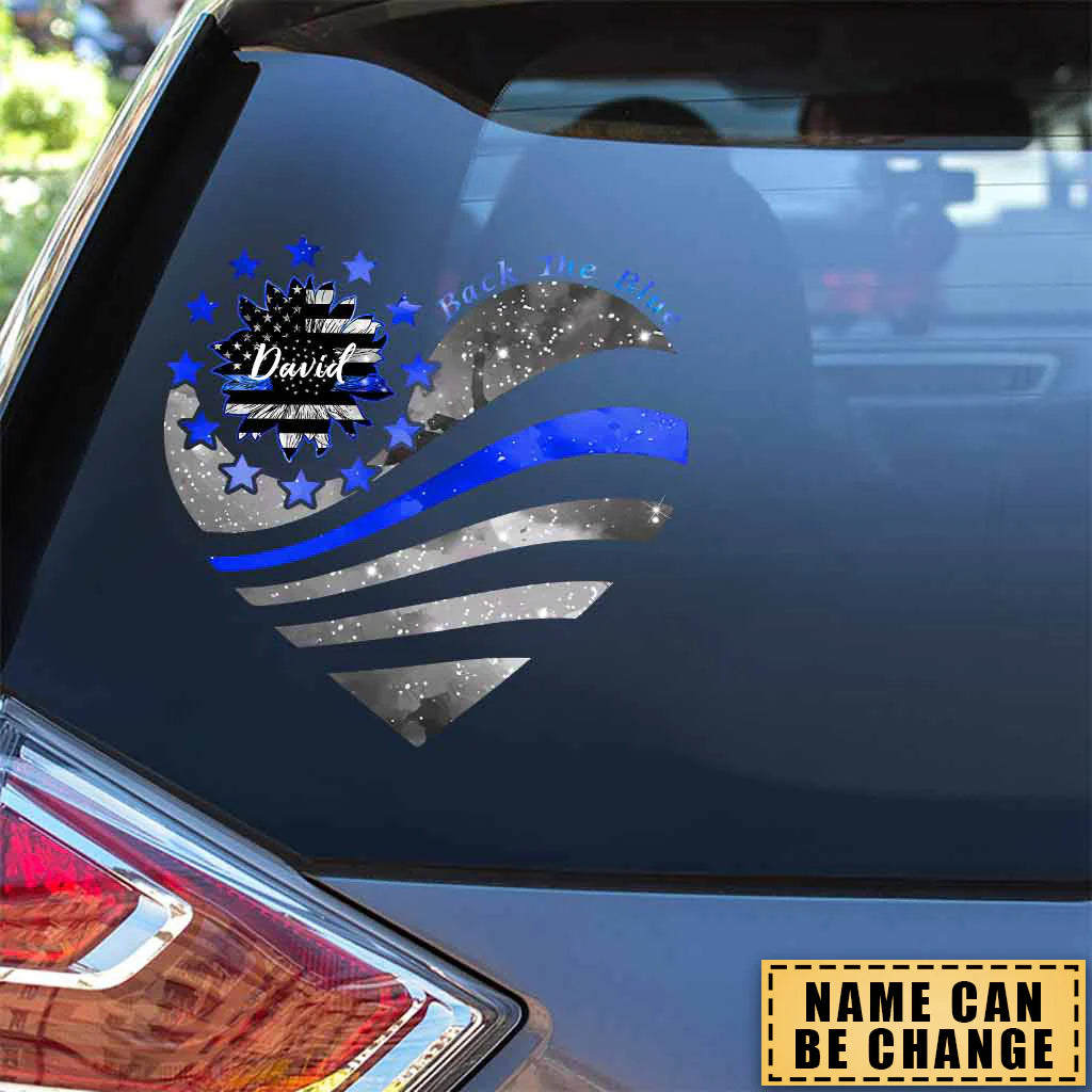Personalized Police Officer Decal personalization view for Dad