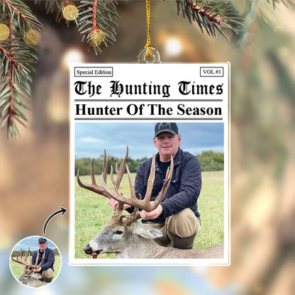 The Hunting Times Personalized Photo Acrylic Ornament - Custom Hunter of the Season Keepsake Gift