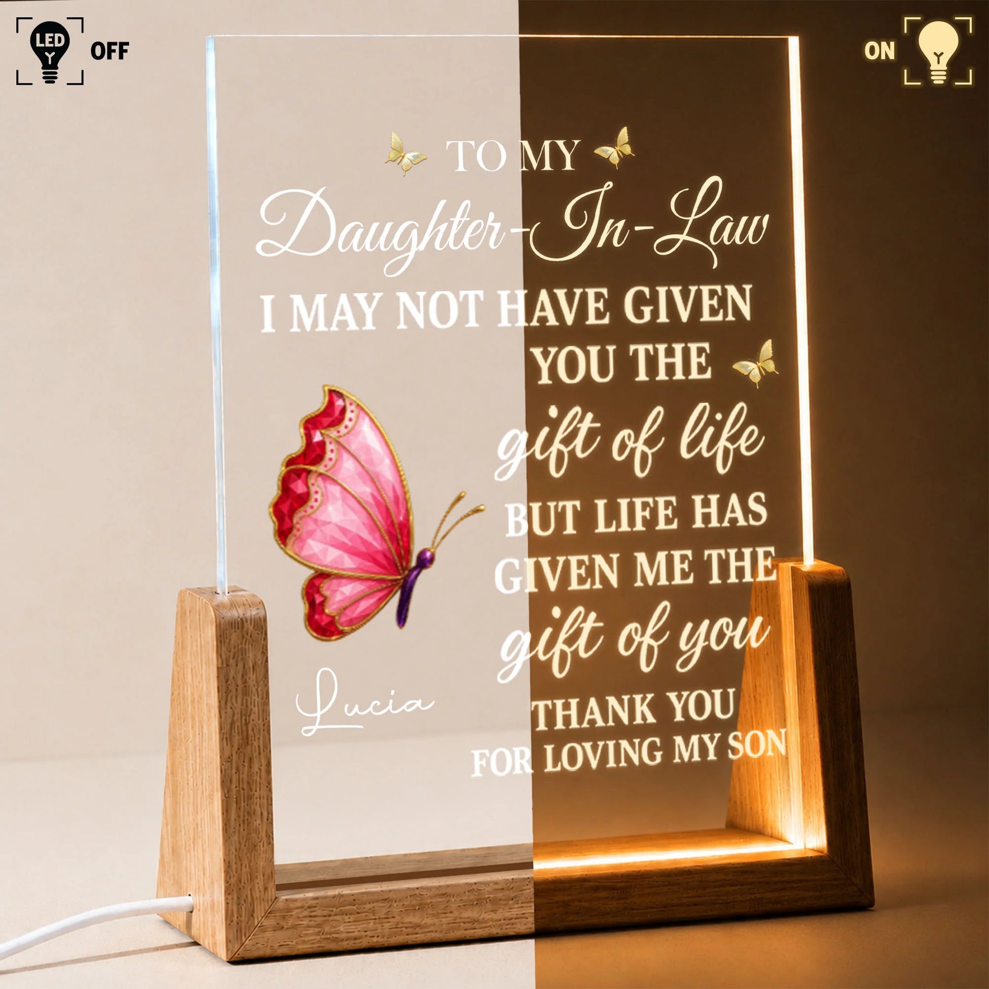 Night Light gift-ready design for Daughter-in-Law / Son-in-Law