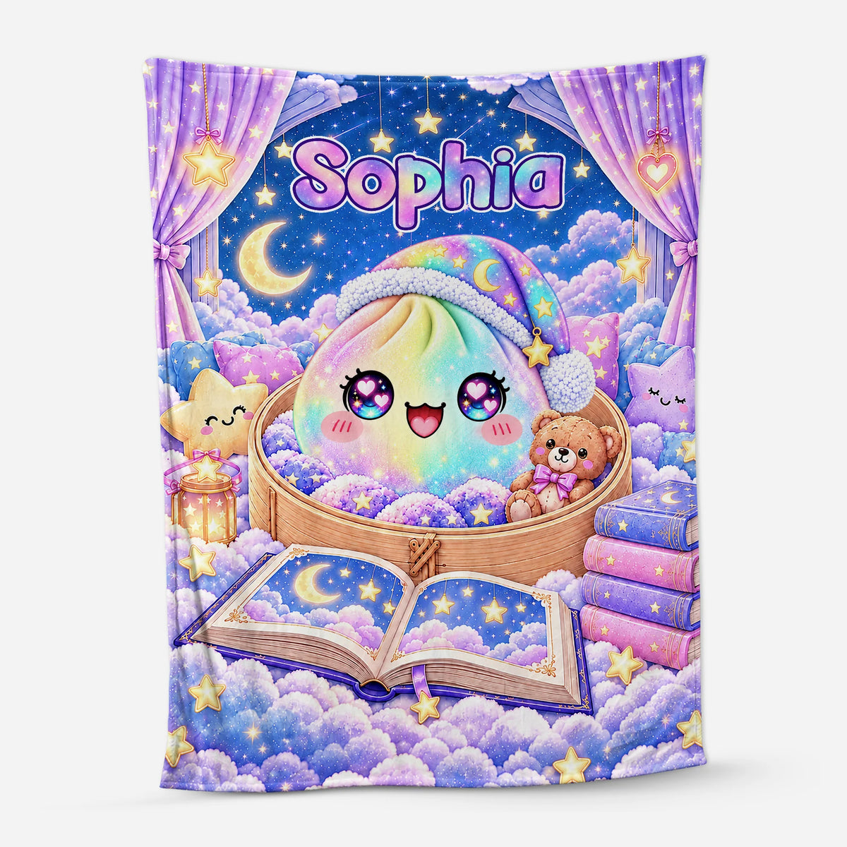Cute Dumpling Personalized Baby Blanket - Keepsake Throw Gifts for Girls