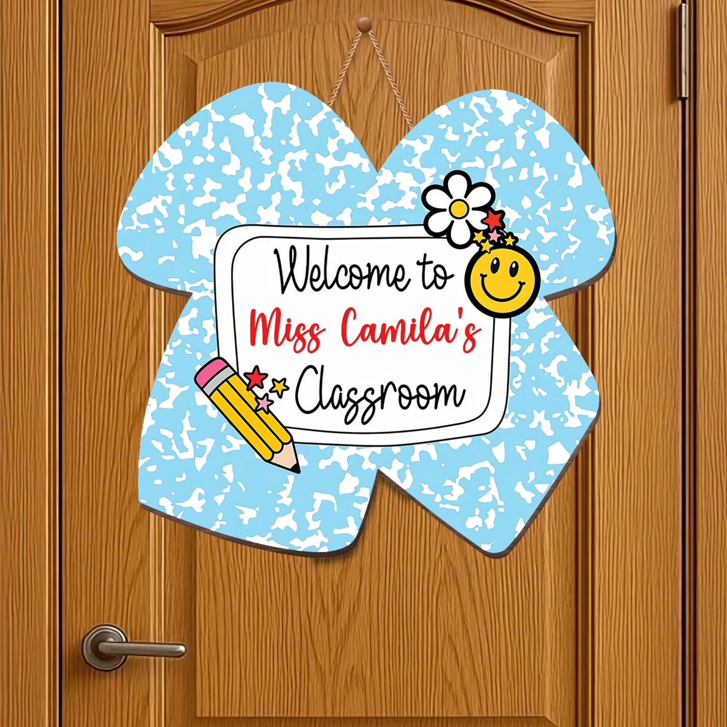 Personalized Teacher Wood Sign personalization view for Teacher