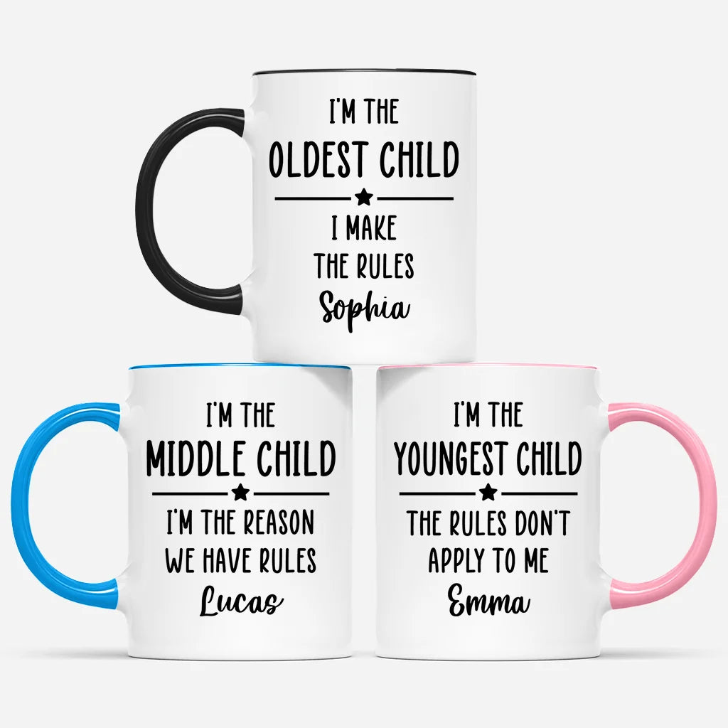 Sibling Roles Mug - Personalized Coffee Cup Gift for Sister and Brother