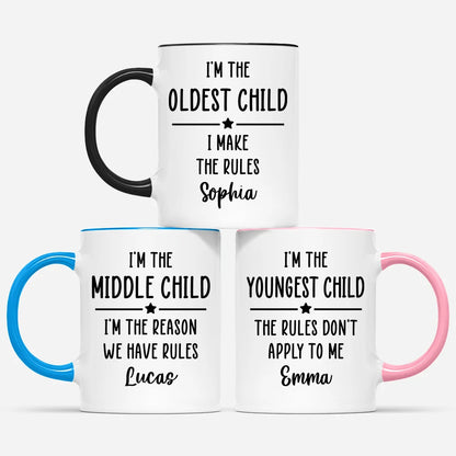 Sibling Roles Mug - Personalized Coffee Cup Gift for Sister and Brother