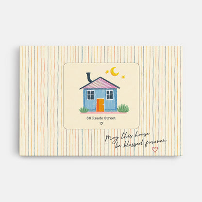 "May This House Be Blessed Forever" Personalized Housewarming Canvas / Poster - Custom New Home Gift Wall Decor