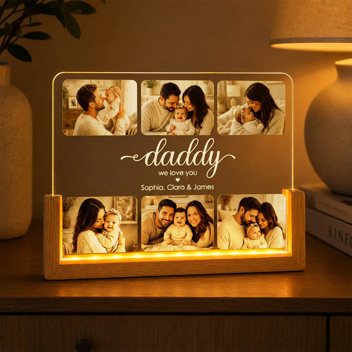 Personalized Daddy Night Light personalization view for Dad