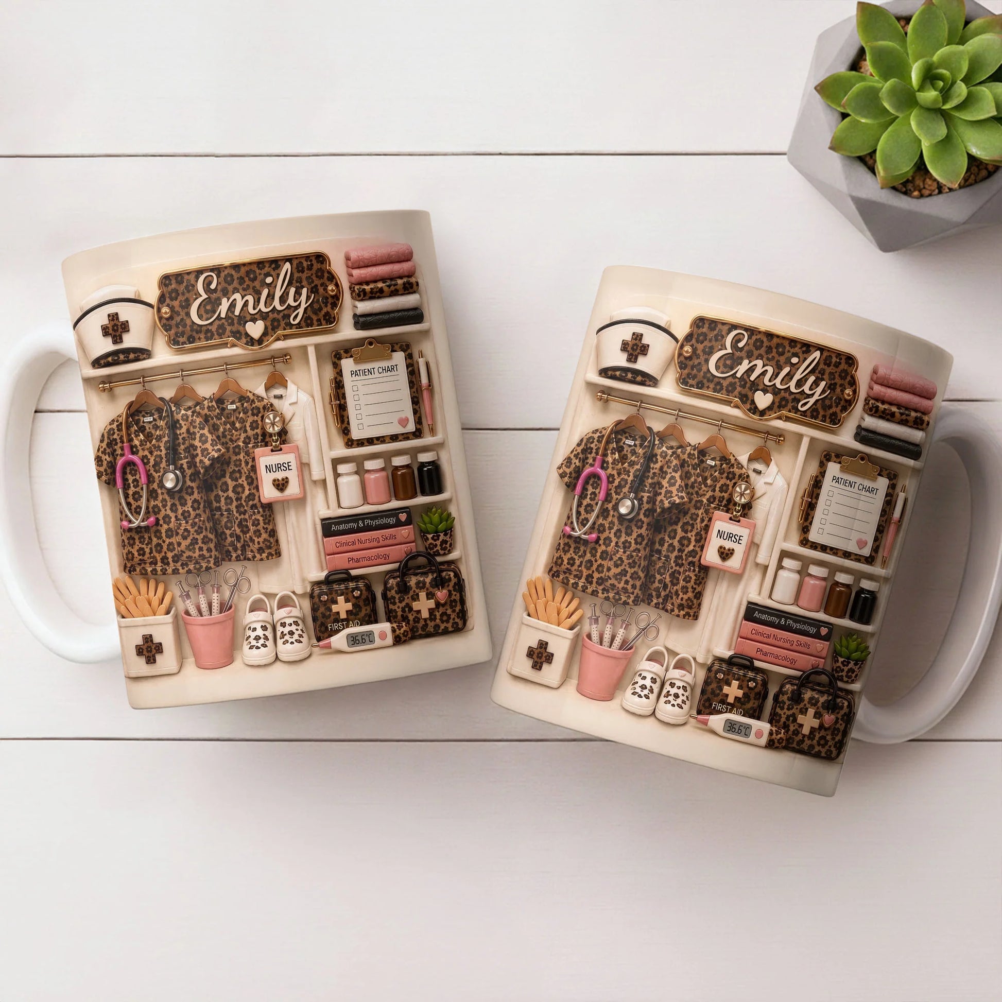 Custom Nurse Mug for Nurse with personalized design details for meaningful gifting image 7