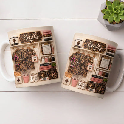 Custom Nurse Mug for Nurse with personalized design details for meaningful gifting image 7