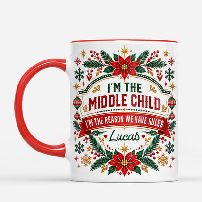 Funny Sibling Rules Personalized Coffee Mug - Christmas Birthday Gift for Brother & Sister