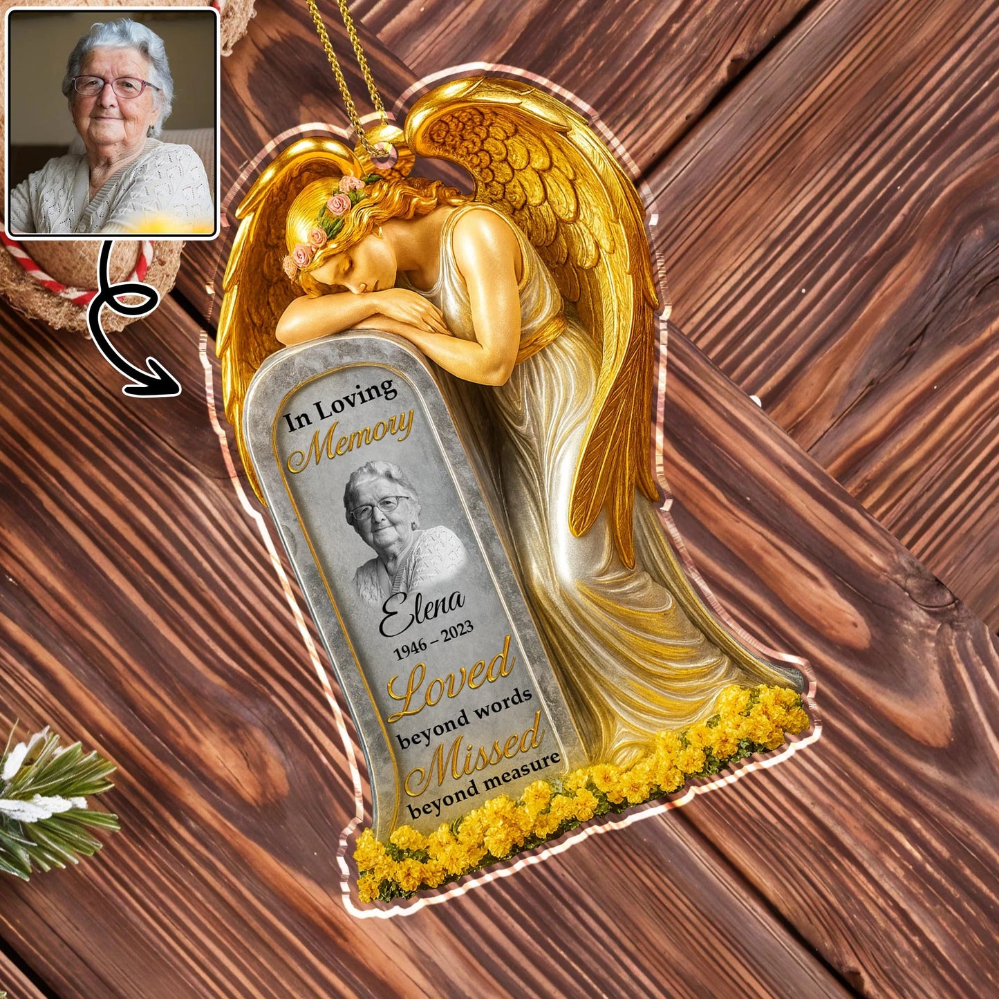 Loved Beyond Words Missed Beyond Measure - Personalized Memorial Acrylic Ornament for Family