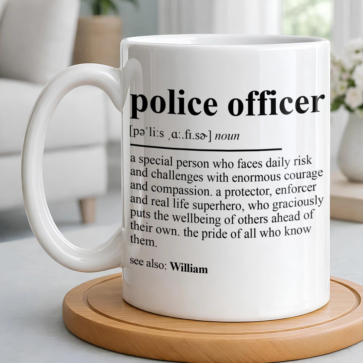 Personalized police officer definition mug with custom name print - unique gift for law enforcement image 6