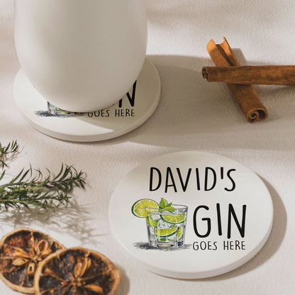 Ceramic Ornament material and size view - Personalized Ceramic Coaster