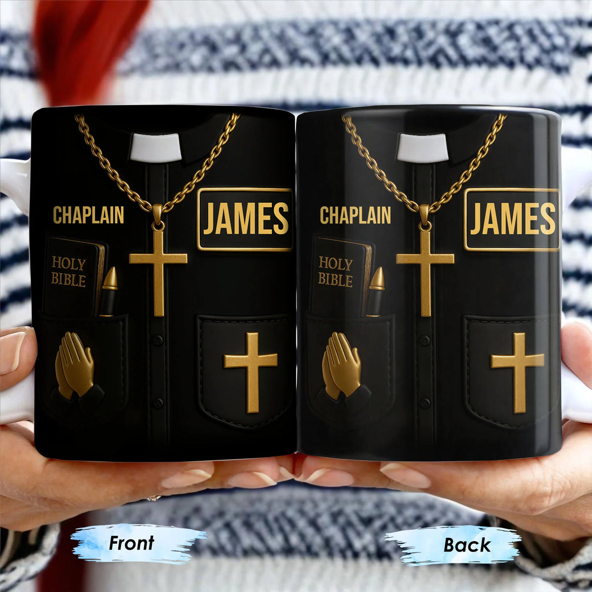 Faith & Dedication Clergy Uniform Personalized Mug - Custom Pastor Appreciation Gift