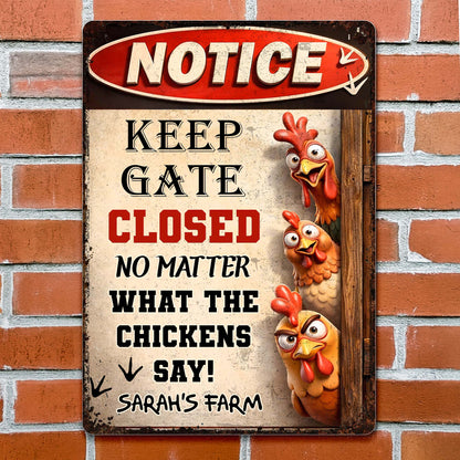 Custom Chicken Coop Sign personalization view for Family